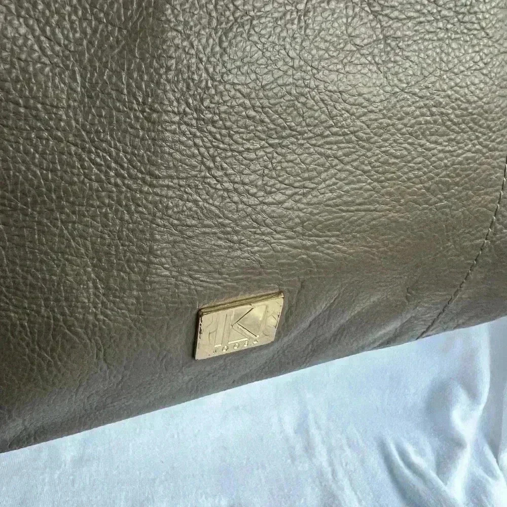 KOOBA Everette Tote Genuine Leather Purse - Taupe Color - Picture 4 of 14
